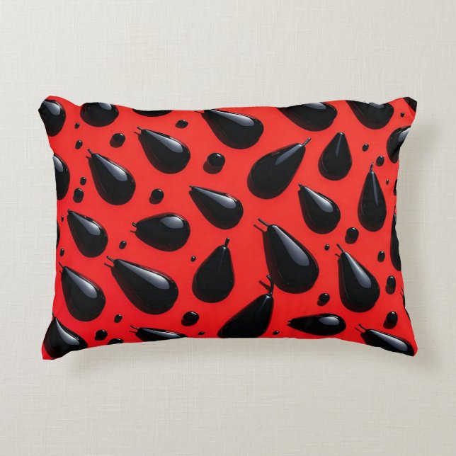 Modern Watermelon Seeds 🍉Minimal Summer Accent Decorative Cushion (Front)