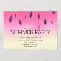Modern Watermelon Summer Barbecue Party Invitation