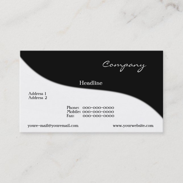 Modern Wave Business Card (Front)