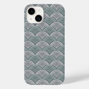 Modern Waves Grey Hand Drawn Scallops Arches Case-Mate iPhone 14 Case
