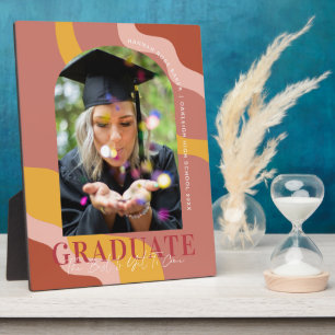 Modern Waves   Simple Arched Graduation Photo Plaq Plaque