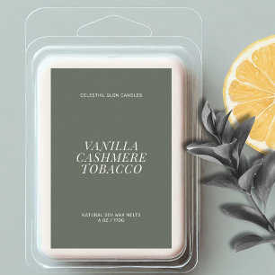 Modern wax melt minimal label