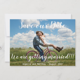 Modern We Are Getting Married Photo Save The Date