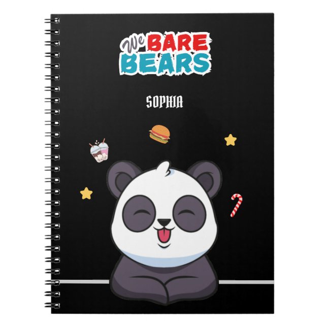Modern We bare Bears Panda Kids Note Book (Front)