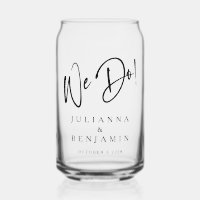 Modern We Do Elegant Custom Black White Wedding