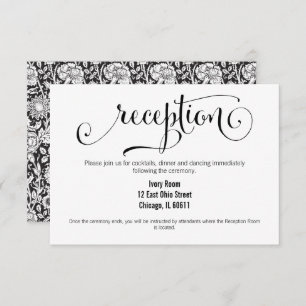 Modern We Do Script Wedding Reception Card