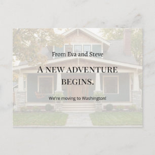 Modern We Have Moved New Home Postcard