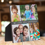 Modern We Love You Grandma 4 Photo Collage Grey Plaque<br><div class="desc">Surprise Grandma with a special gift she'll love! Our Modern We Love You Grandma 4 Photo Collage Grey Plaque is the perfect way to display cherished memories. This multi photo keepsake is a great gift for grandmother's birthday, Mother's Day, or Christmas. Create your own personalised grandchildren picture frame with our...</div>