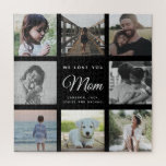 Modern WE LOVE YOU Mum Mother's Day Photo Collage  Jigsaw Puzzle<br><div class="desc">Perfect gift for Mother's Day! We love you,  Mum: For the Best Mum Ever in your life a modern,  trendy Instagram family photo collage jigsaw puzzle with modern script typography and your personal name and message. This is the black version.</div>