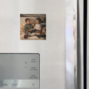 Modern We Love You Mum Photo Magnet