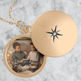 Modern We Love You Mum Photo Necklace