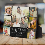 Modern We Love You Nonna Family Photo Collage Plaque<br><div class="desc">An elegant,  modern Mother's Day gift: A trendy Instagram family photo collage plaque reading WE LOVE YOU NONNA in pretty hand lettered script alongside your names and 7 of your favourite pictures accented by sweet printed rose gold hearts for the best grandma ever.</div>