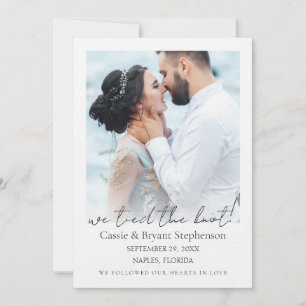 Modern We Tied the Knot Premium Elopement Wedding Announcement