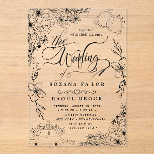 Modern Wedding Acrylic Invitations