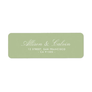 Modern wedding address label