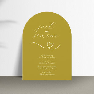 Modern Wedding Arch Invites Butter Yellow