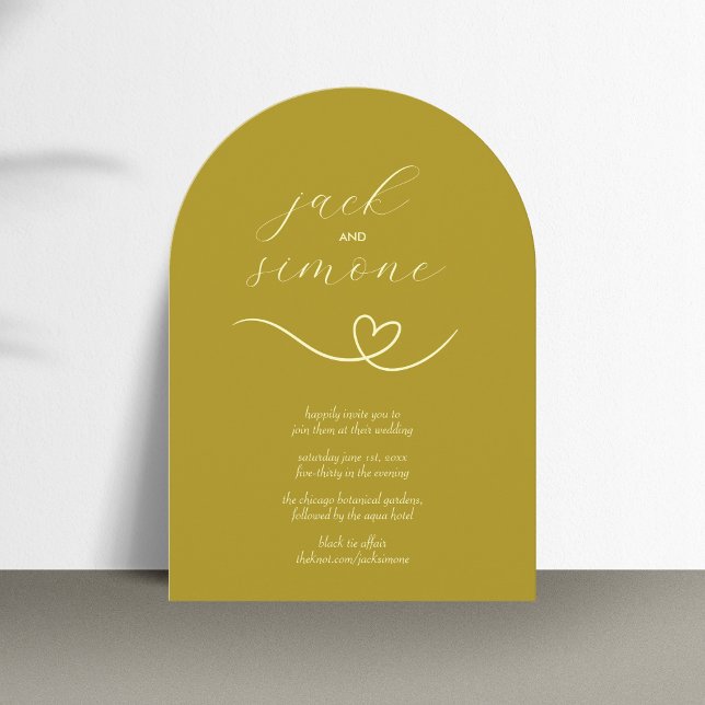 Modern Wedding | Arch Invites | Butter Yellow (Creator Uploaded)