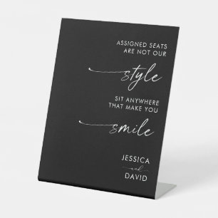 Modern Wedding Assigned Seats Are Not Our Style Pedestal Sign