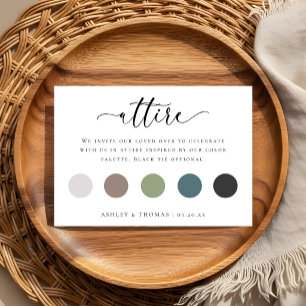Modern Wedding Attire Card Color Palette 