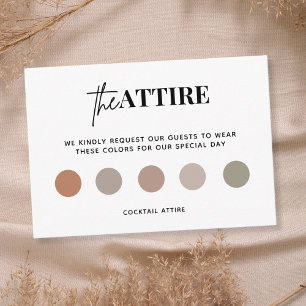 Modern Wedding Attire Dress Code Cards