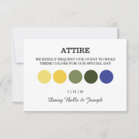 Modern Wedding Attire Dress Code Enclosure Card