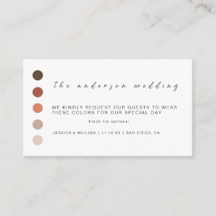 Modern Wedding Attire Dress Code Insert