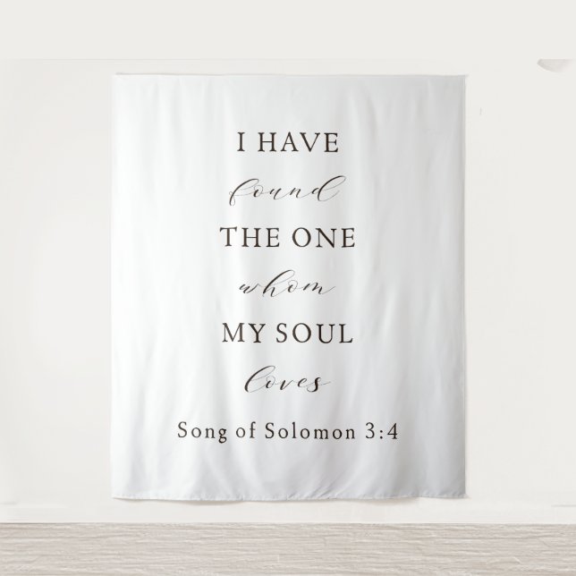 Modern Wedding Backdrop – Song of Solomon 3:4 Quot Tapestry (Front)