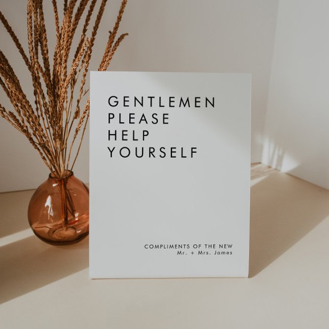 Modern Wedding Bathroom Basket Sign (Creator Uploaded)