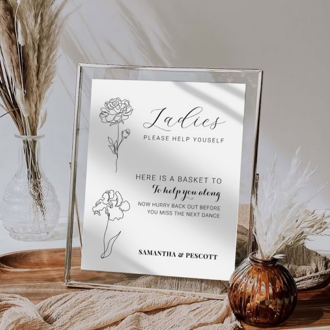 Modern wedding bathroom sign (Creator Uploaded)