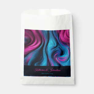 Modern Wedding-Blue and Pink- Favour Bags