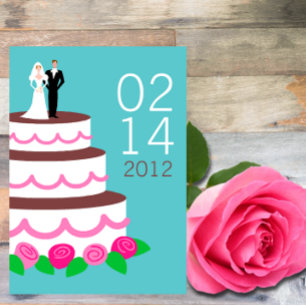 Modern Wedding Cake Wedding Invitations