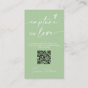 Modern Wedding Capture the love Qr Code Enclosure Card