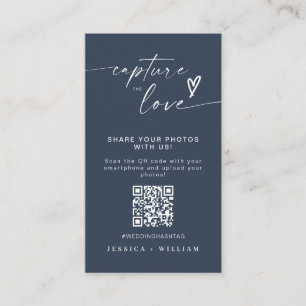 Modern Wedding Capture the love Qr Code Enclosure Card