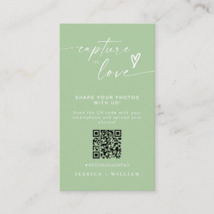 Modern Wedding Capture the love Qr Code Enclosure Card