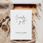 Modern Wedding Cards and Gifts Sign,<br><div class="desc">Our modern Cards & Gifts Sign will add the perfect touch to your wedding reception gift table. The template is fully editable and allows you to easily customise the text and colours to suit your preferences and add those special touches to your wedding. This sign not only helps to organise...</div>