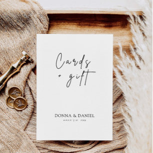 Modern Wedding Cards and Gifts Sign,