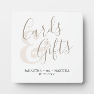 Modern Wedding Cards & Gifts Sign Plaque