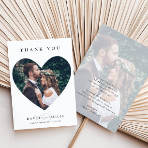MODERN WEDDING couple photo elegant heart frame Invitation