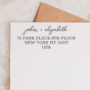 Modern Wedding Couple Save the date Newly engaged Self-inking Stamp