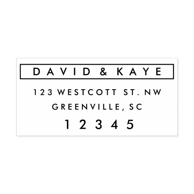 Modern Wedding Couples Return Address Self-inking Stamp (Design)