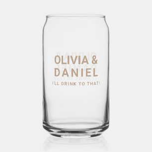 Modern Wedding Cups Can Glass
