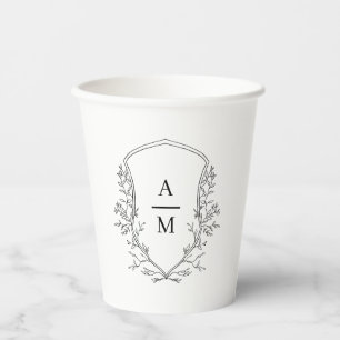 Modern Wedding Decor Minimalist Engagement Party Paper Cups