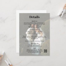 Modern Wedding Details Invitation Card