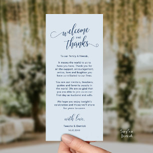 Modern Wedding Dinner Place Setting Thank You Card