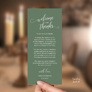 Modern Wedding Dinner Place Setting Thank You Card