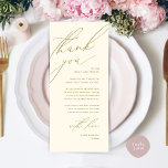 Modern Wedding Dinner Place Setting Thank You Card<br><div class="desc">Share the love and show your appreciation to your guests, in yellow gold, when they sit down at their seat and read this personalised charming thank you place card in black and white themed. It's a wonderful way to kick off your special day celebration! This card is sure to set...</div>