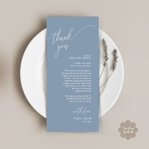 Modern Wedding Dinner Place Setting Thank You Card