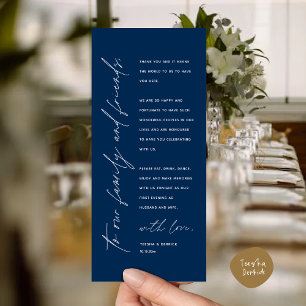 Modern Wedding Dinner Place Setting Thank You Card