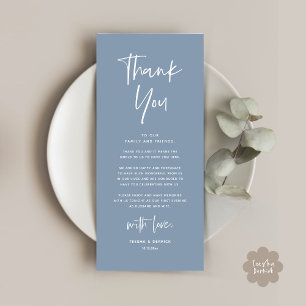 Modern Wedding Dinner Place Setting Thank You Card