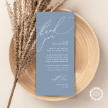 Modern Wedding Dinner Place Setting Thank You Card<br><div class="desc">Share the love and show your appreciation to your guests, when they sit down at their seat and read this personalised charming thank you place card in dusty blue themed. It's a wonderful way to kick off your special day celebration! This card is sure to set the tone for an...</div>
